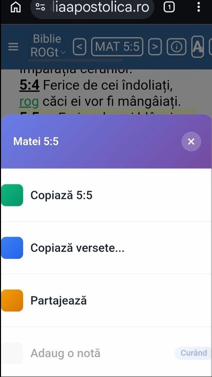 Cum se partajează un verset